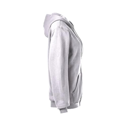 Soffe Adult Classic Zip Hooded Sweatshirt, Ash, Medium, 50% Cotton/50% Polyester3