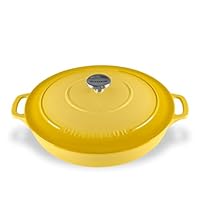 Chasseur Round Casserole, 30 cm / 2.5 Litre, Lemon Yellow - Made in France