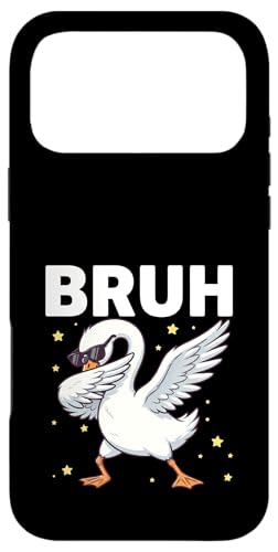 Bruh Dabbing Swan �T���O���X �ʔ��� ���� �_�r���O ���킢�� ���� �X�}�z�P�[�X iPhone 17 Pro Max �p