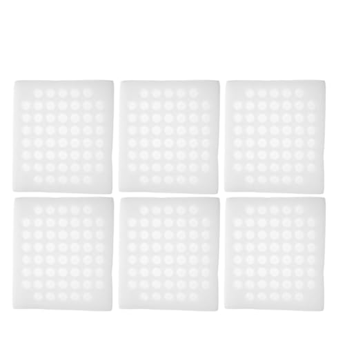 LALADEFIEE Support à Œufs de Caille en Mousse Perlée Blanc Réutilisable 6 Pièces pour Camping et Pique-niques Protection Antichoc et Rangement