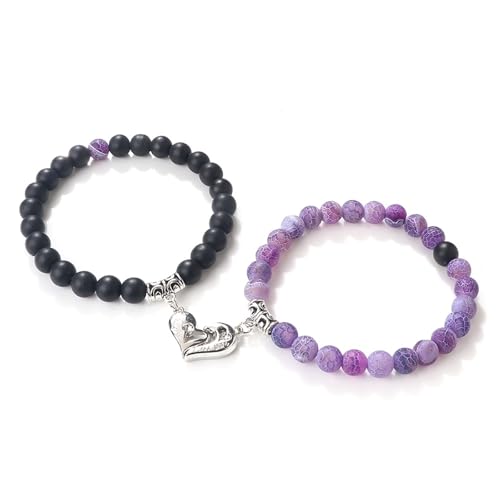 Bracelet en pierre de 8 mm élastique et tressé pour un ajustement parfait