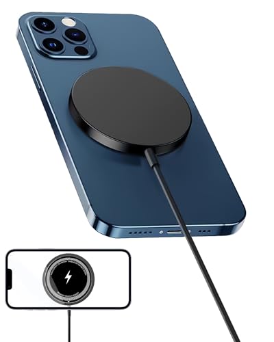 ワイヤレス充電器【2025超薄型】磁気増強ワイヤレス充電器 マグネット式...