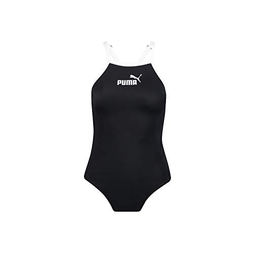 Maillot de bain une pièce PUMA Swim noir dos nageur pour femme style sport chic