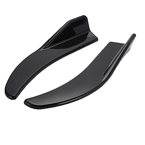 UAGFDFF Spoiler Avant Voiture Lèvre 1 Paire Universel Noir/Voiture en Fiber Carbone Écran Voiture Pare-Chocs Becquet Avant Lèvre Anti-Collision Séparateur Becquet Lèvre Avant(Noir)