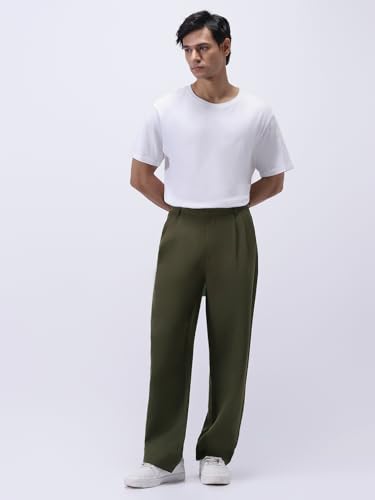 Image of Urbano Fashion Men's Loose Baggy Fit Solid Korean Pants Stretchable