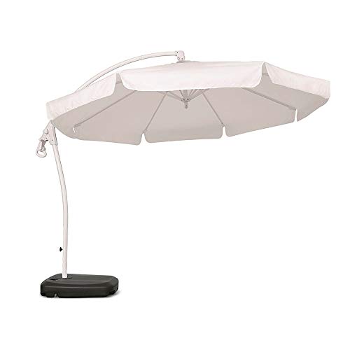 Ombrelone Suspenso 3 Metros Giratório 360 Graus Branco - Belfix