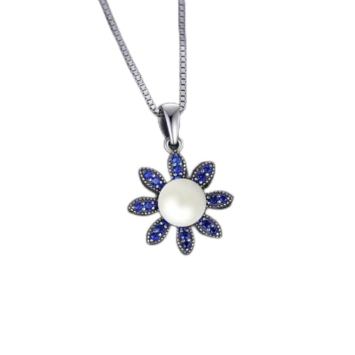 Collier fleur bleu spinelle perle argent 925 : fini les bijoux ternes et fragiles