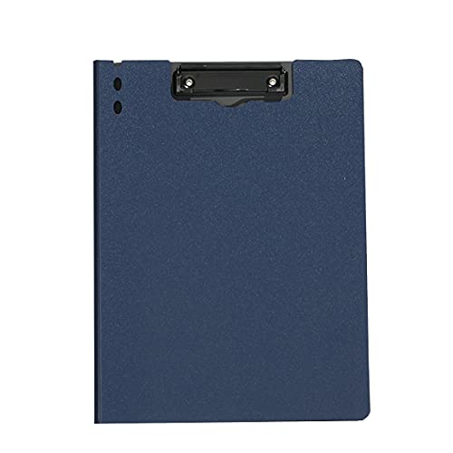 MAFELOE Porte-bloc de format A4 avec clip en métal, pliable à 360 degrés avec porte-stylo, bleu foncé (vertical) Cover