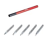 DSPIAE Tungsten Steel Scriber Push Broach Combination Set and Handle,DSPCS-PB01