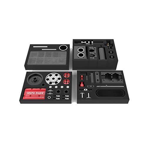 Finck Semto Engine St-Nf2 Engine Model Kit, Air-Cooled L2 Engine Motor Model, Double-Cylinder Four-Stroke Engine Kit, Educational Toy Stem Hobby Toy For Adults - Assembly Diy Version #TOP6