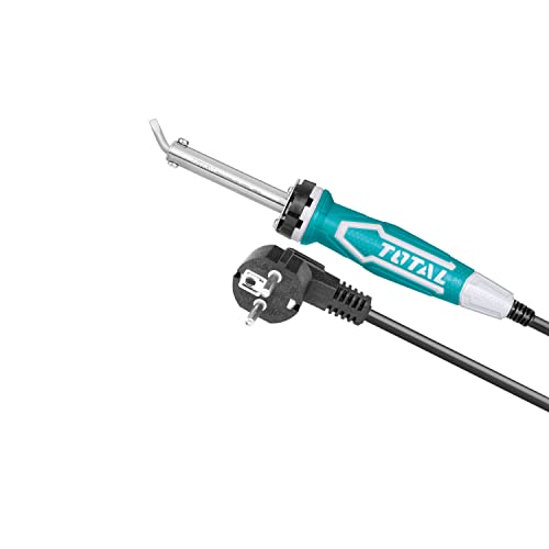 Total Tools - Soldador Eléctrico de Punta Curva de Cable con Potencia de 60 W | Calentamiento en 3-5 minutos | Incluye Soporte | 220-240 V | Ideal para Manualidades Cover