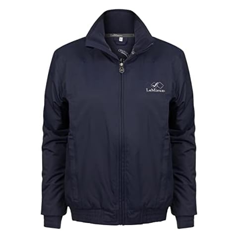 LeMieux Team Women's Crew Jacket in Navy - Practically Designed Outerwear with Zipped Pockets & Mock Collar - Water and Wind Resistant - Medium Cover