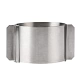 Anillo de mousse ajustable de acero inoxidable de grado alimenticio reutilizable a prueba de huellas dactilares para tartas