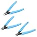 Bivethoi 3pcs Micro Wire Cutters Flush Cut Snips, Small Diagonal Cutters 3D Printer Filament Pliers Tool, Mini Tiny Nippers Zip Tie Cutters for Jewelry Making Model (5 Inch, Light Blue)