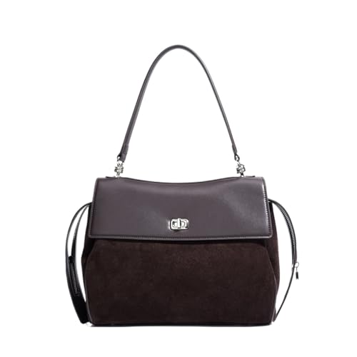 Sac Daim Marron : grand fourre-tout en cuir suédé pour femme