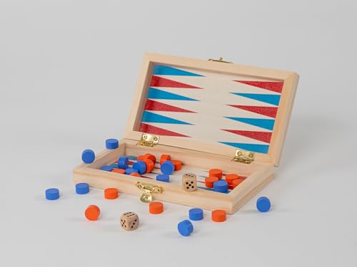 Recent Toys On-The-Go Backgammon Travel Board Set Game -Travel Backgammon Set with Folding/Portable Storage Board-Traditional Strategy Game for Kids/Children/Adults