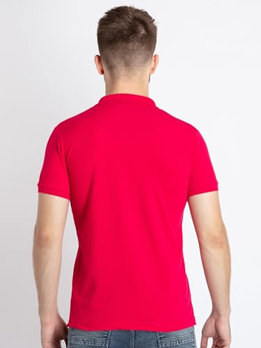 Image of Status Quo Men's Polo T-Shirt | Rich Cotton Blend | Slim Fit | All Day Comfort | Contrast Inner Placket | Polo Collar