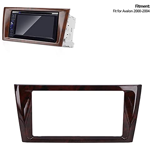 Fydun Double DIN Installation Dash, Mahogany ABS 2 Din Stereo Audio Fascia Panel Car Stereo Frame for Avalon 2000‑2004 by Fydun - Image 3