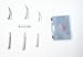 Emergency Intubation laryngoscope Set with 3 Macintosh and 3 Miller laryngoscope Blades,Professiona Vet LED Combo Set