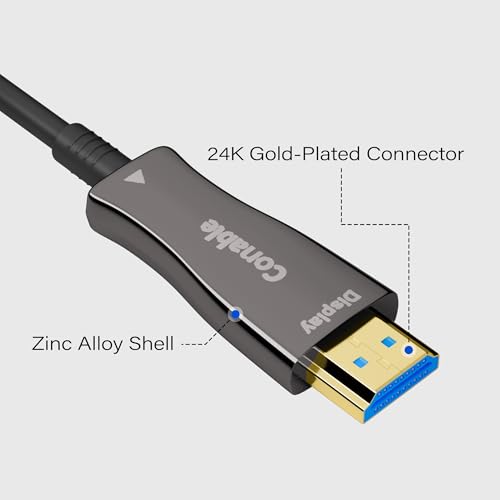 4K HDMI Cable 600 FT, Fiber Optic HDMI 2.0 Cord, 18Gbps, Spooled Cable by Conable - Used condition - Image 3