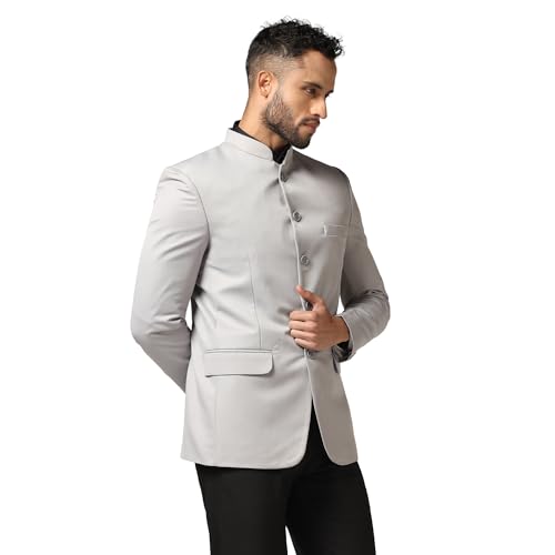 Image of TAHVO Men Blazer Lycra Fabric Slim Fit Single Breasted Blazer