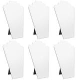 Mooca 6 Pieces White Faux Leather Covered MDF Wood with Cardboard Easel Necklace Display, Jewelry Stand Display Necklace Display for Craft Shows, 8 1/4' W x 12 1/2' H