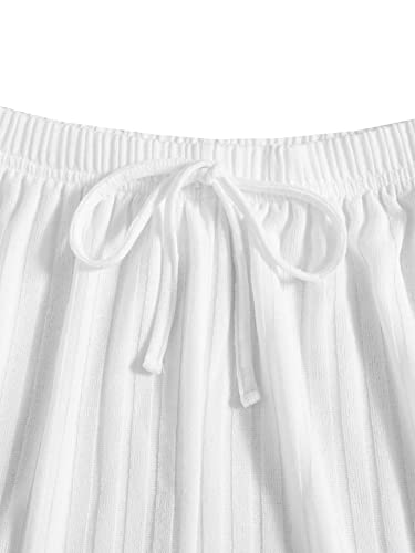 Image of SOLY HUX Women's Button Front Ribbed Knit Tank Top and Shorts Pajama Set Sleepwear Lounge Sets