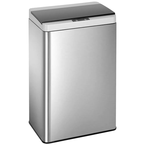 Caneca de basura rectangular acero inoxidable 13 gal