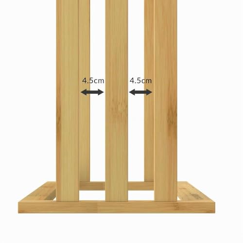 Porte-Serviettes Bambou 3 Barres Étagère Casaria
