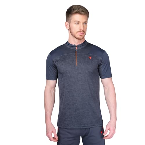 Image of TECHNOSPORT Men's Slim Fit Active T-Shirt - (MTP512 P) Pack of 1