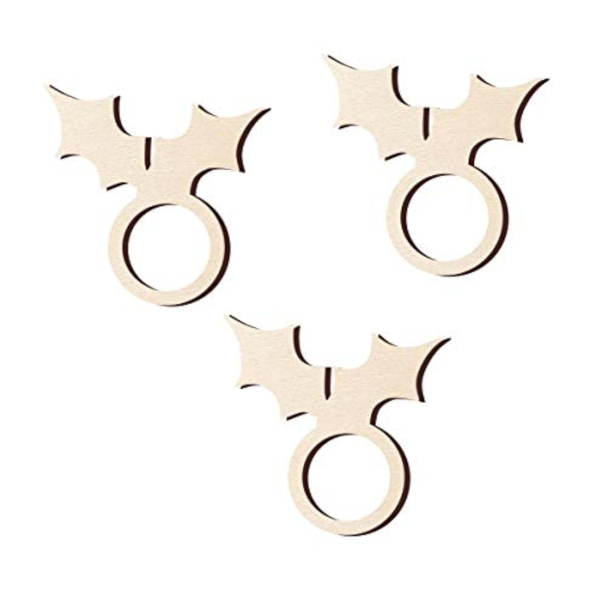 Deer Wooden Napkin Rings, Christmas Table Decor