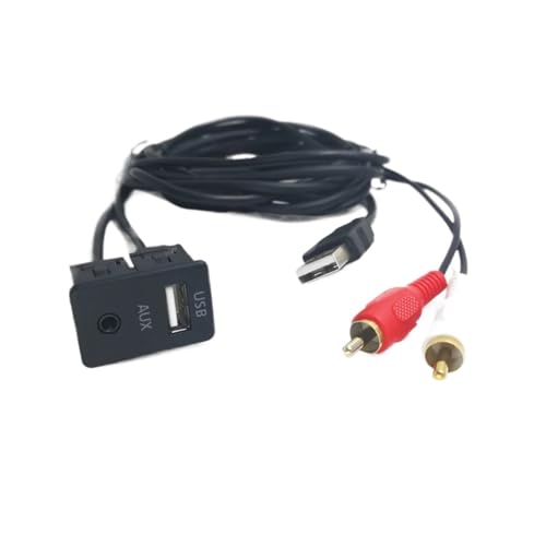 Câble d'extension USB et 2 RCA vers jack 3,5 mm de 150 cm pour autoradio