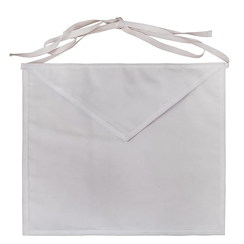 NEW Plain White Duck Cotton Masonic Apron Cloth Entered Apprentice