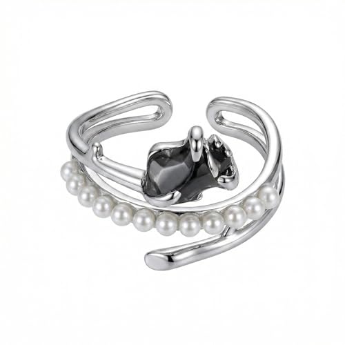 Bague rose noire gothique pour un mariage élégant