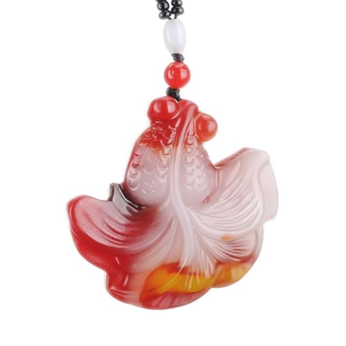 Collier en Jade Rouge pour Femme Idéal pour le Yoga et le Style