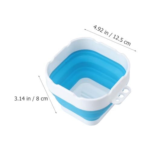 Image of 1pc Silicone Paint Brush Cleaner Bucket, Portable Folding Watercolor Cup for Artists, Beginners, and Decorative Painters (Blue)