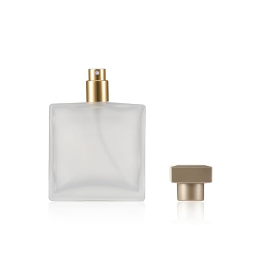 JJKMALL Frosted Glass Bottle Perfume Atomizer Refillable Spray Empty Perfume Bottle for Men and Women (50ml)