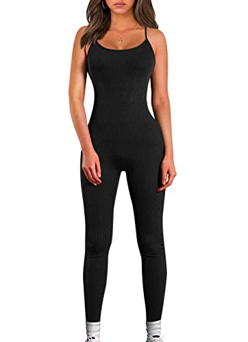 Nova In Sky Womens Jumpsuits Rompers Playsuit Sleeveless Spaghetti Strap Bodycon Tank One Piece Bodysuit Black Xl #TOP24