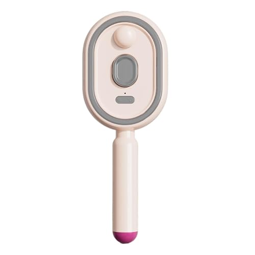 Brosse à vapeur lissante sans fil anti-frisottis et rechargeable rose
