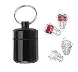 Cómodo y portátil: hecho de material de silicona suave, no tóxico y no causa picor ni dolor incluso después de mucho tiempo. Viene con una funda de aluminio para transportar, y mantiene los tapones limpios y alejados de la humedad, la suciedad u otros daños.