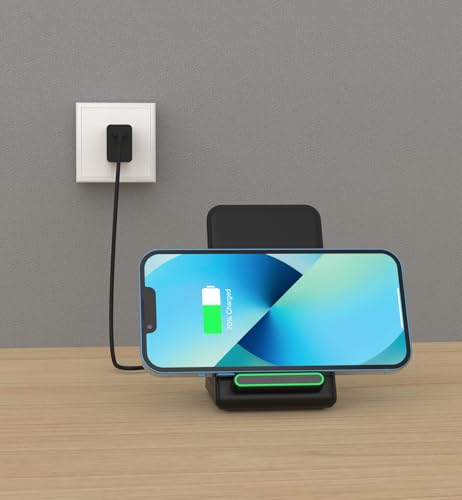 Fast Wireless Charger, 15W Wireless Charging Stand Compatible with Samsung Galaxy S24/S23/S22/S21/S20, for iPhone 16/15/14/13/12/11/XR/8, for Google Pixel 9 8 7,and More. by Cesbiomo - Image 5