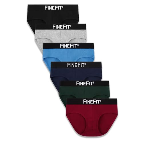 Men's Briefs, 6 Pack, Assorted Colors, Elastic Waistband