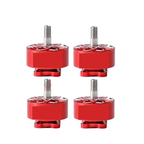 2207.5 1950KV �u���V���X���[�^�[ 5-6S FPV ���[�V���O�h���[�����i�R���|�[�l���g�p 1/4 ��(4PCS Red)