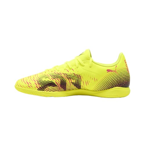 Image of Puma Mens Future 8 Play Indoor Trainer Soccer Shoes, Yellow Alert-Puma Black-Sun Struck, 13, Medium