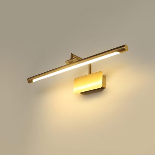 Image of Groeien 12 WATT LED 3 Color Golden Body Picture Photo Frame /Mirror Bathroom Wall Light with Adjustable Head(Warm+Natural+Coolwhite) (50CM)