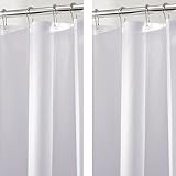 DIMENSIONES IDEALES: Con un tamaño de 183,0 cm x 183,0 cm cada una, las cortinas de ducha son adecuadas para bañeras de tamaño uniforme. Pueden usarse las dos cortinas a la vez para bañeras de mayor tamaño.