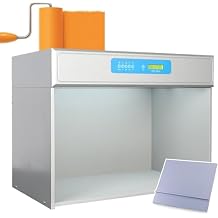 Professional LED Light Box Color Matching Cabinet for Textile Printing & Dyeing, Leather/Fabric Color Assessment,Color Assessment Box with 7 Light Sources&45 Viewing Table