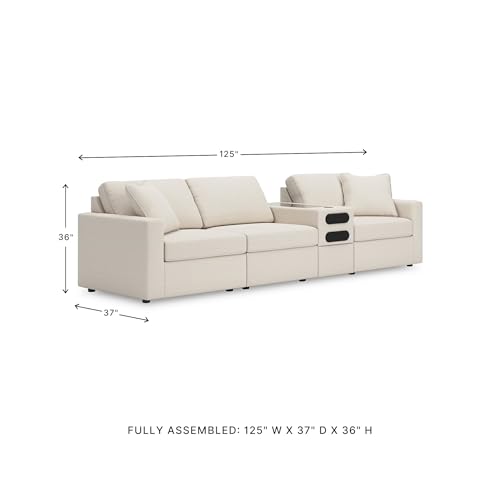 Image of Signature Design by Ashley Modmax Modular Sectional with Console, Oyster