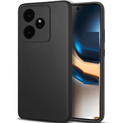 Image of Designerz hub Realme GT 7 Back Cover | Soft Silicone Slim Back Case Cover for Realme GT 7- Black