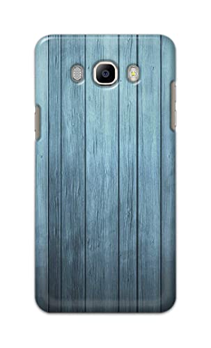 Image of Printed Hard Back Cover Case for Samsung Galaxy J7 2016 | Samsung Galaxy On 8 2016 Back Cover (Wooden Blue) -1302